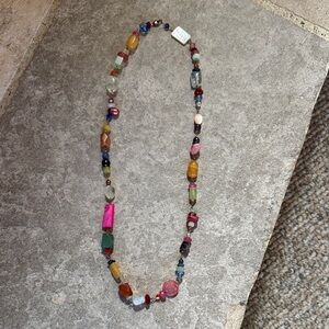 Multicolor Beaded Women's Necklace - Vibrant Mixed Stone Design